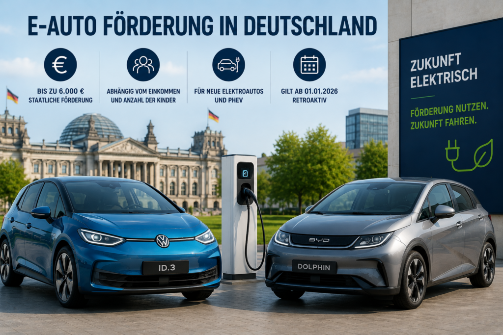 E-Auto Förderung in Deutschland – Volkswagen ID.3 und BYD Dolphin im Vergleich